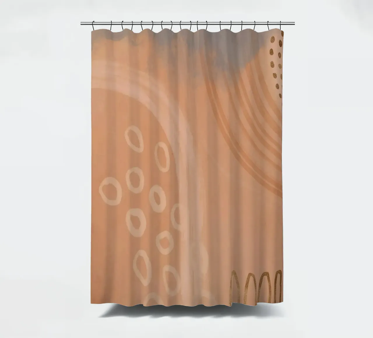 Boho Pastels Peach Fuzz Duschvorhang von Andrea Haase Modern Home