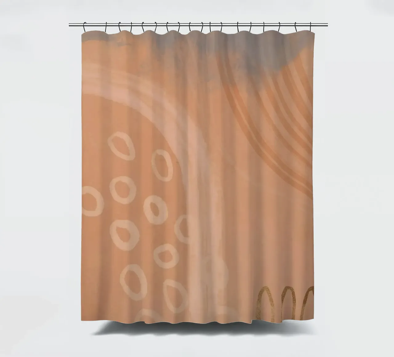 Boho Pastels Peach Fuzz Duschvorhang von Andrea Haase Modern Home