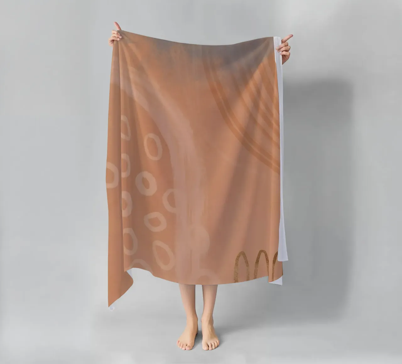 Boho Pastels Peach Fuzz telo mare da Andrea Haase Modern Home