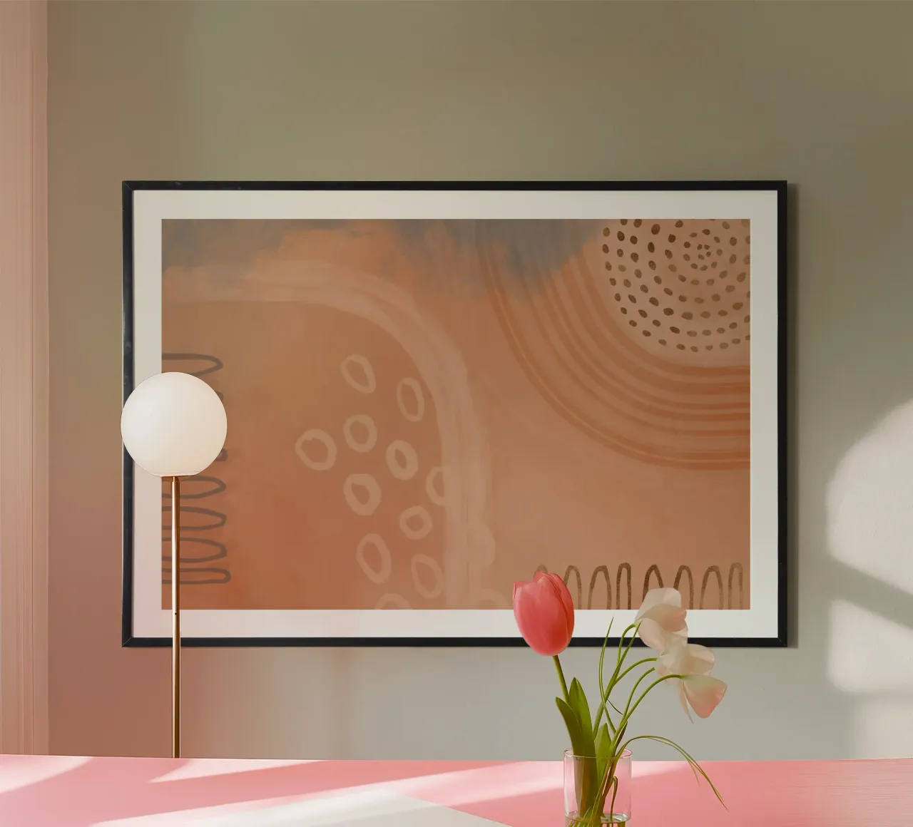 Boho Pastels Peach Fuzz Hahnemühle von Andrea Haase Modern Home