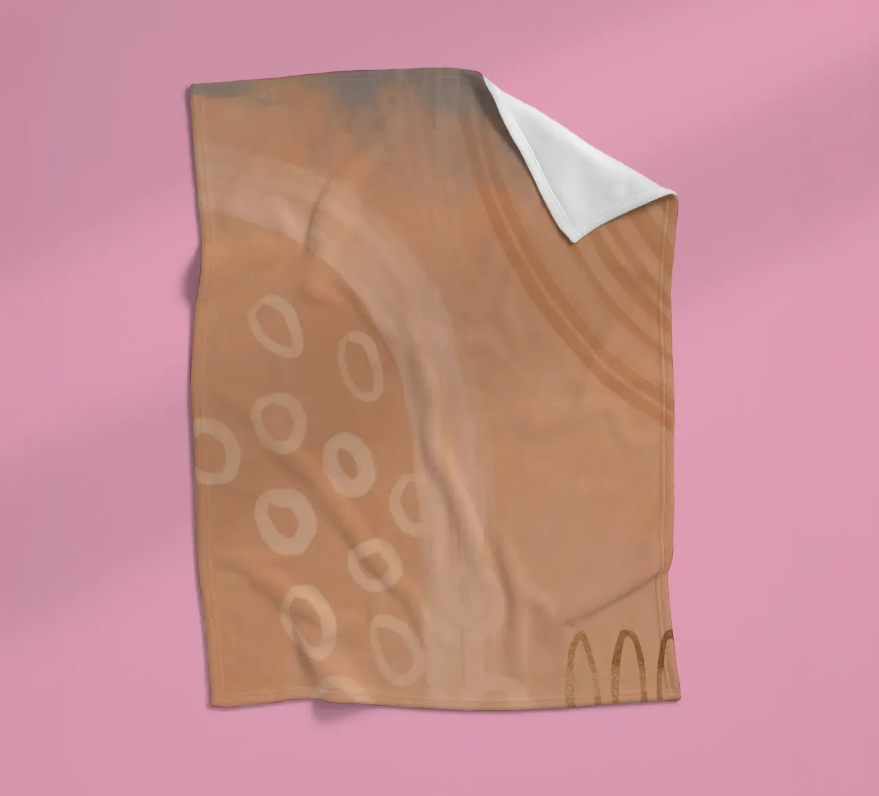 Boho Pastels Peach Fuzz coperta in pile da Andrea Haase Modern Home
