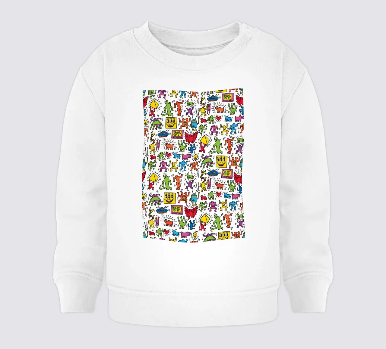 Keith Haring - Doodle felpa neonato da Deepness