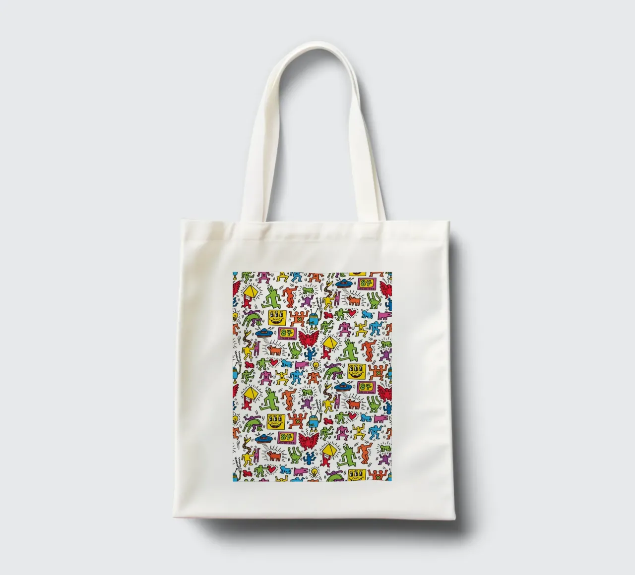 Keith Haring - Doodle borsa in juta da Deepness