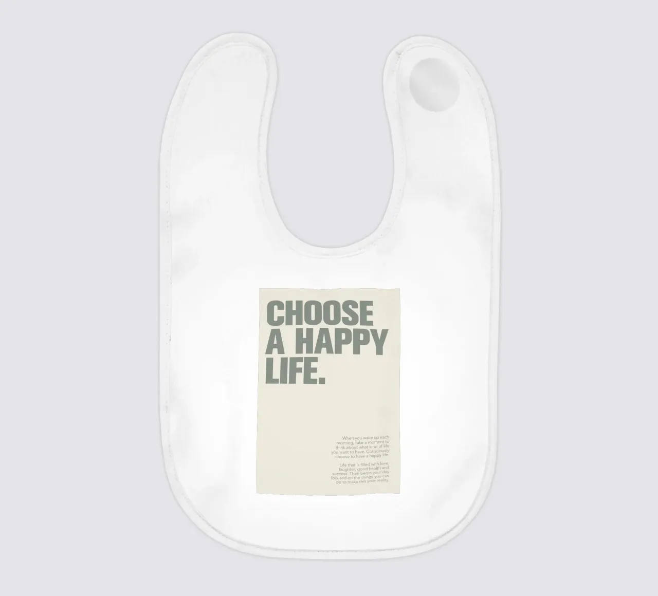 motivational quote text typography baby bib by Eva Rogers