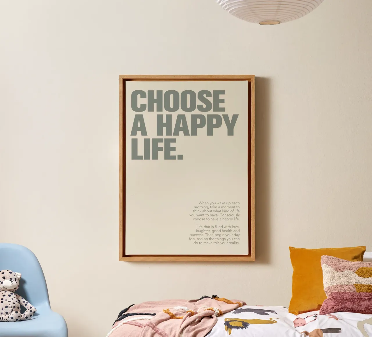 citazione motivazionale testo tipografico tela con Cornice a cassetta da Eva Rogers