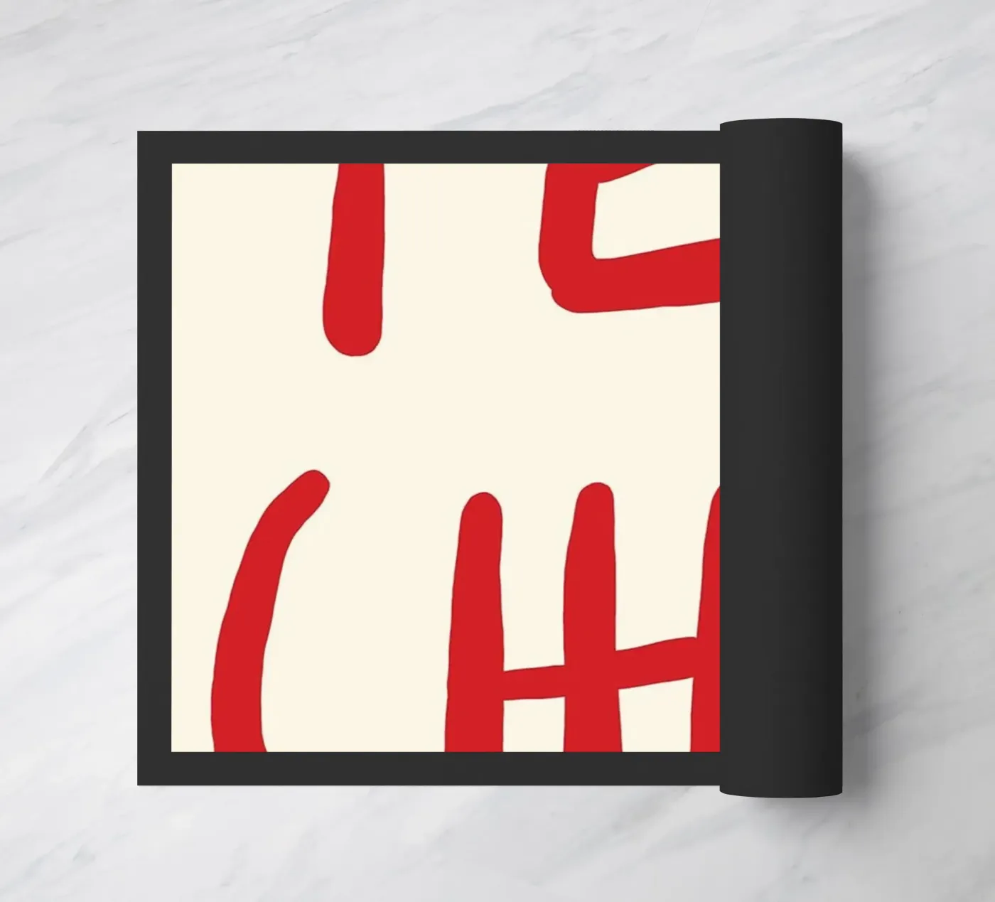 typography statement doormat by Eva Rogers