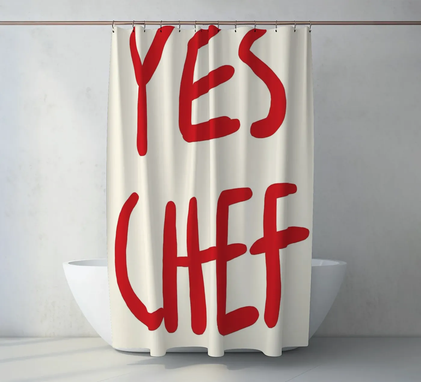 typography statement tenda da doccia da Eva Rogers