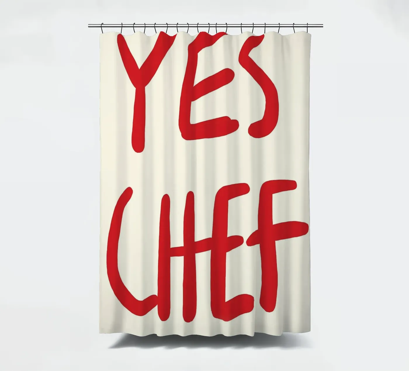 typography statement douchegordijn van Eva Rogers