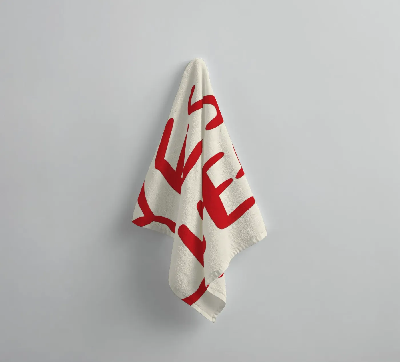 typografieverklaring badhanddoek van Eva Rogers