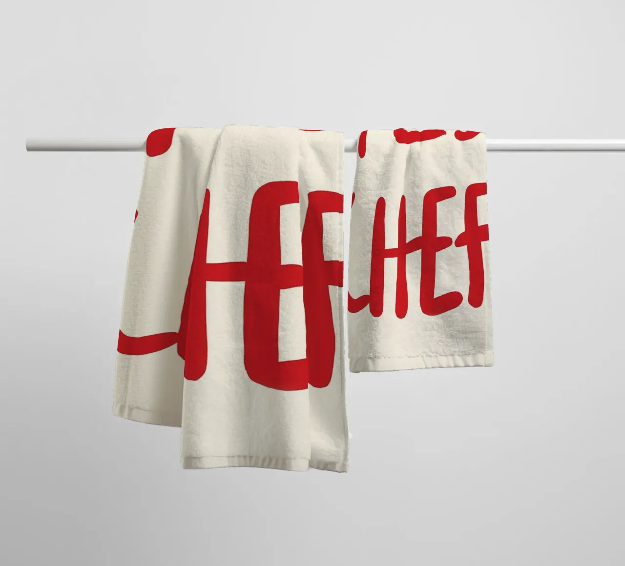 typography statement towel by Eva Rogers