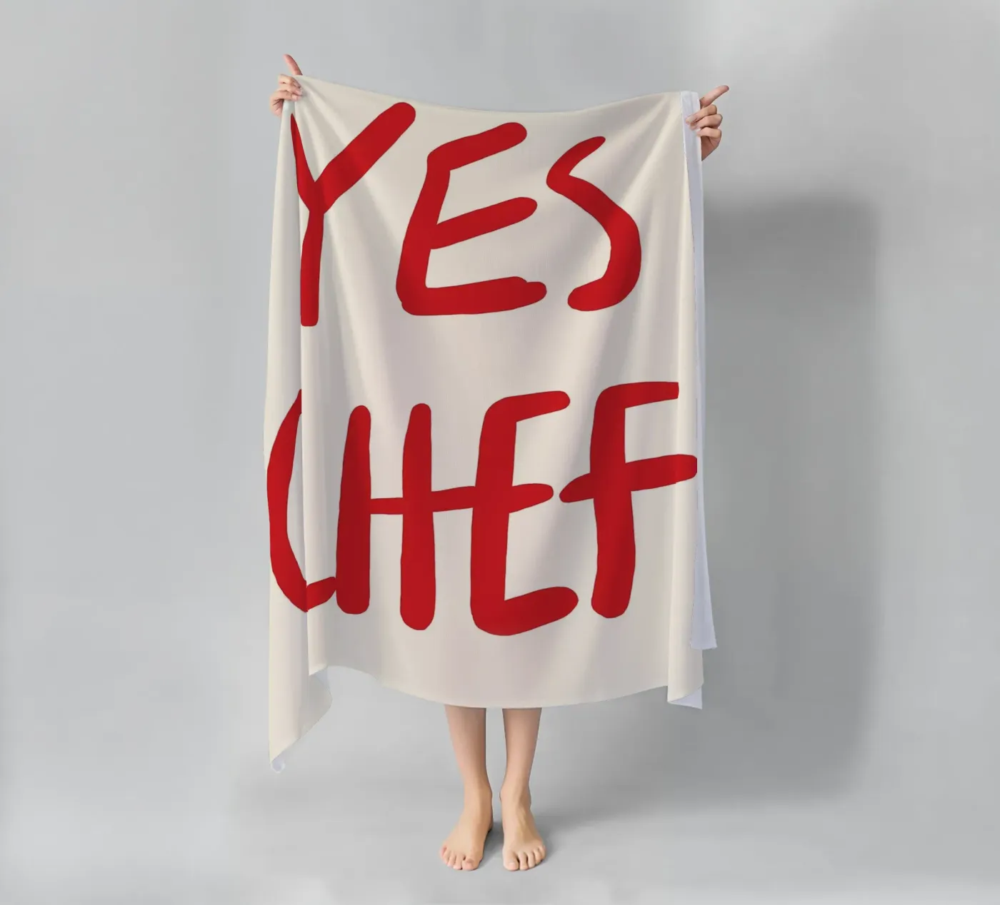typography statement serviette de plage de Eva Rogers