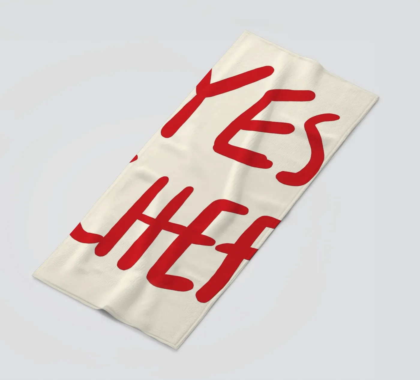 déclaration de typographie serviette de plage de Eva Rogers