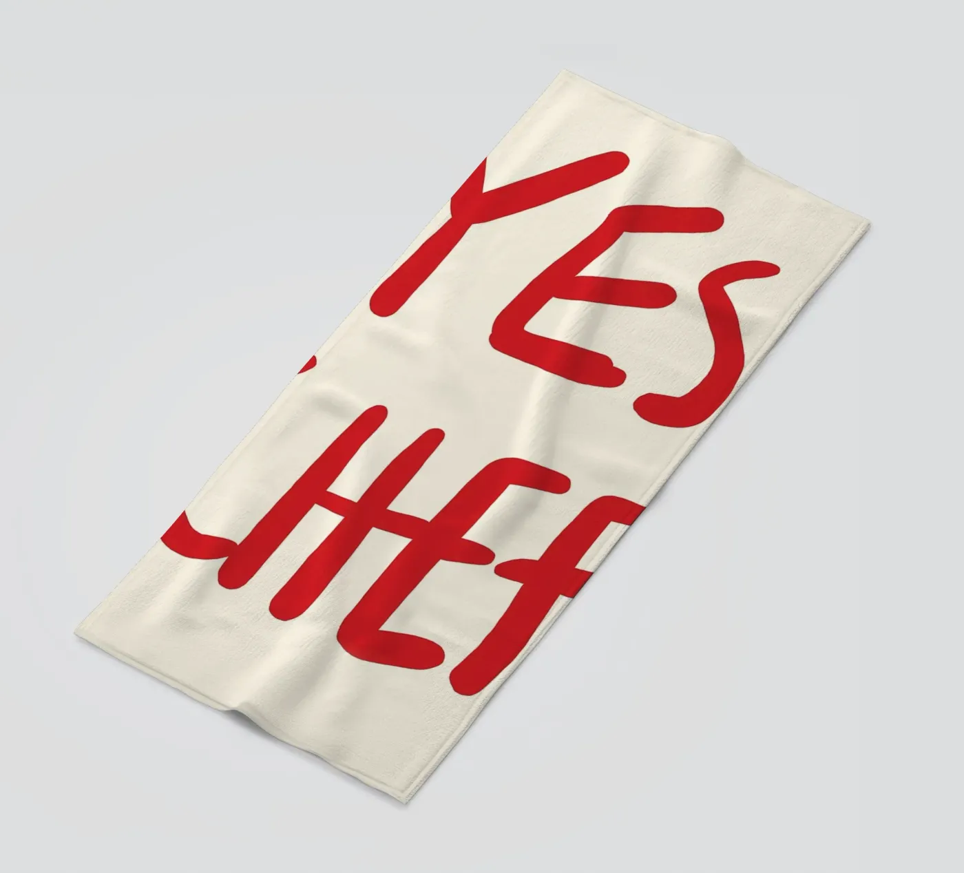 typography statement serviette de plage de Eva Rogers