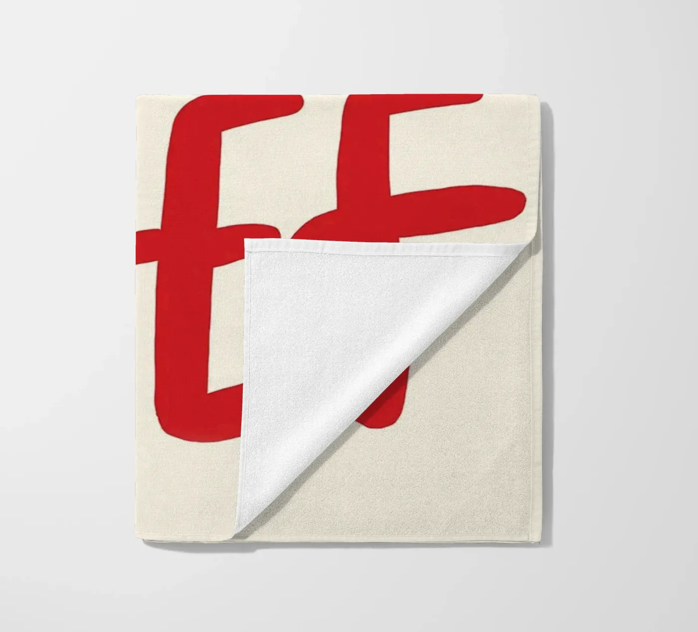 typography statement serviette de plage de Eva Rogers
