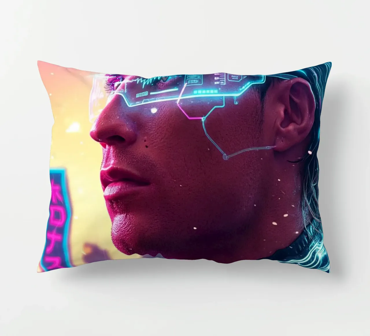 Cristiano Ronaldo - Cyber Punk art style cuscino da Lembayung art