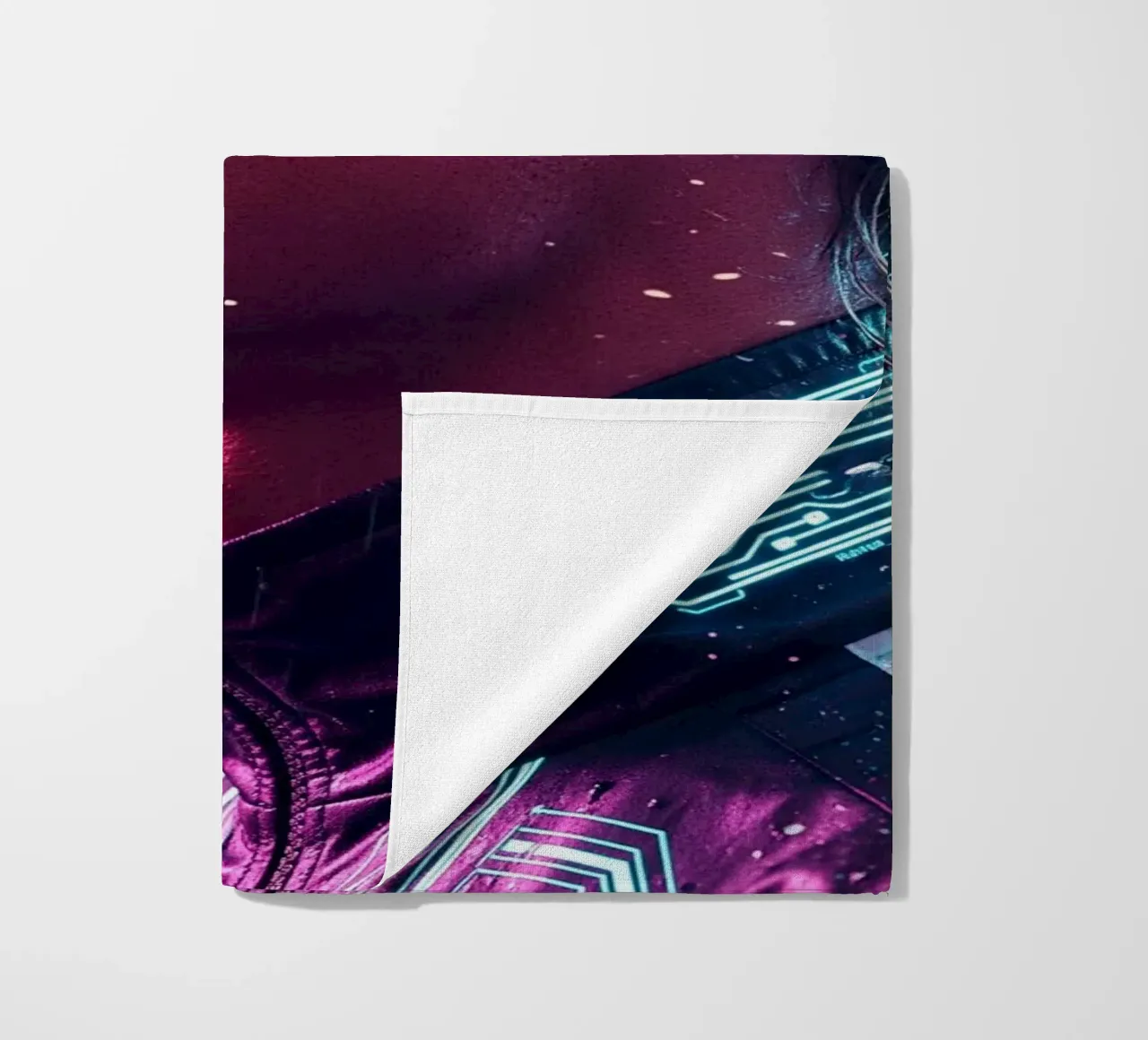 Cristiano Ronaldo - Cyber Punk art style beach towel by Lembayung art
