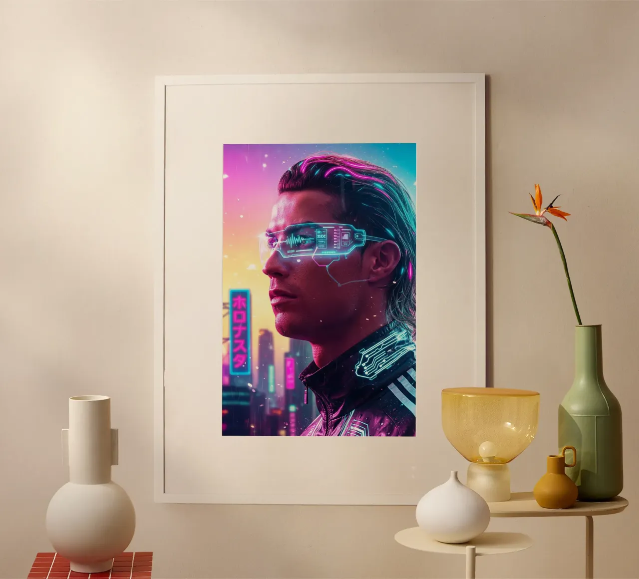 Cristiano Ronaldo - Cyber Punk art style poster by Lembayung art