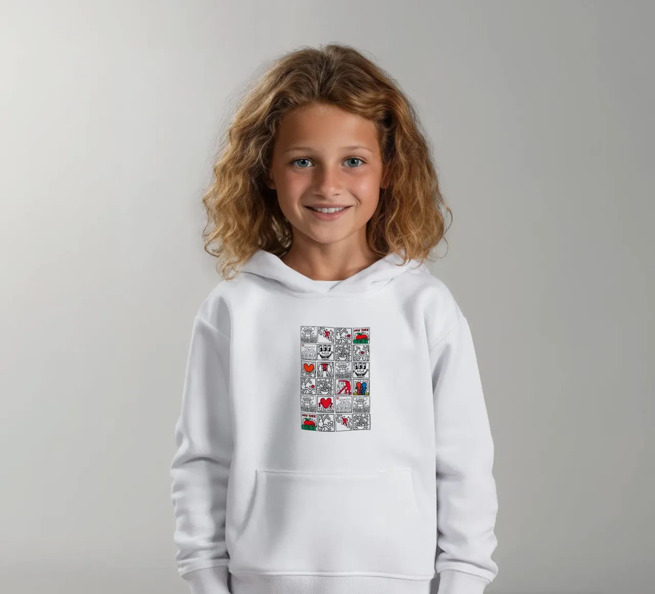keith Haring - Doodle Abstract felpa bambino con cappuccio da Deepness