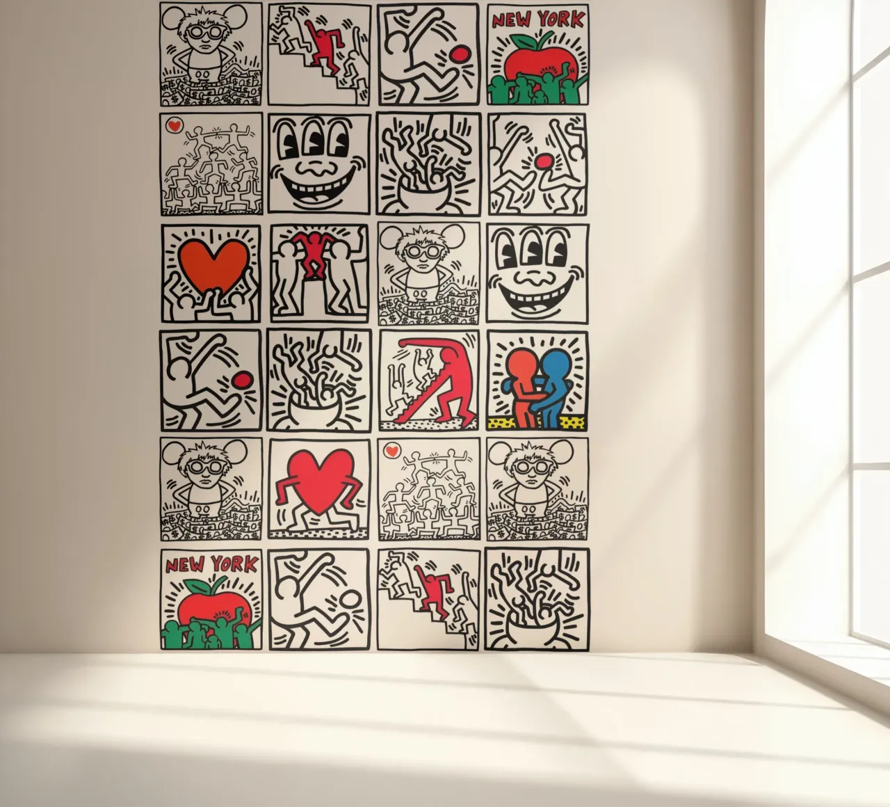 keith Haring - Doodle Abstract photo wallpaper by Deepness