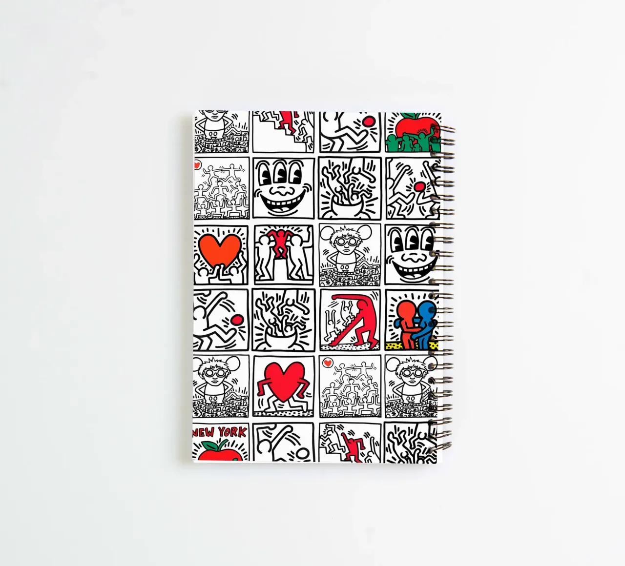 keith Haring - Doodle Abstract diario ad anelli da Deepness
