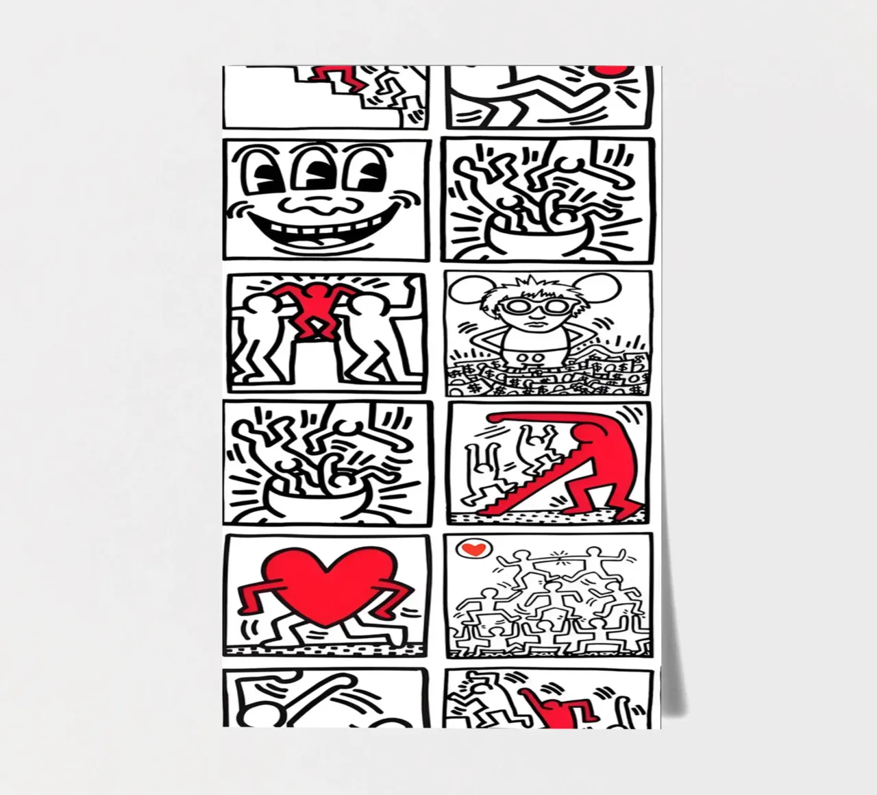 keith Haring - Doodle Abstract foglio adesivo da Deepness