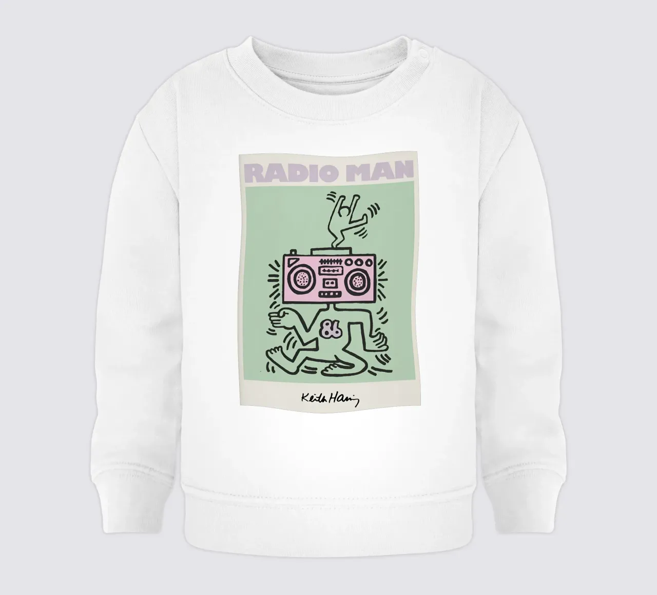 keith Haring - Doodle Art felpa neonato da Deepness