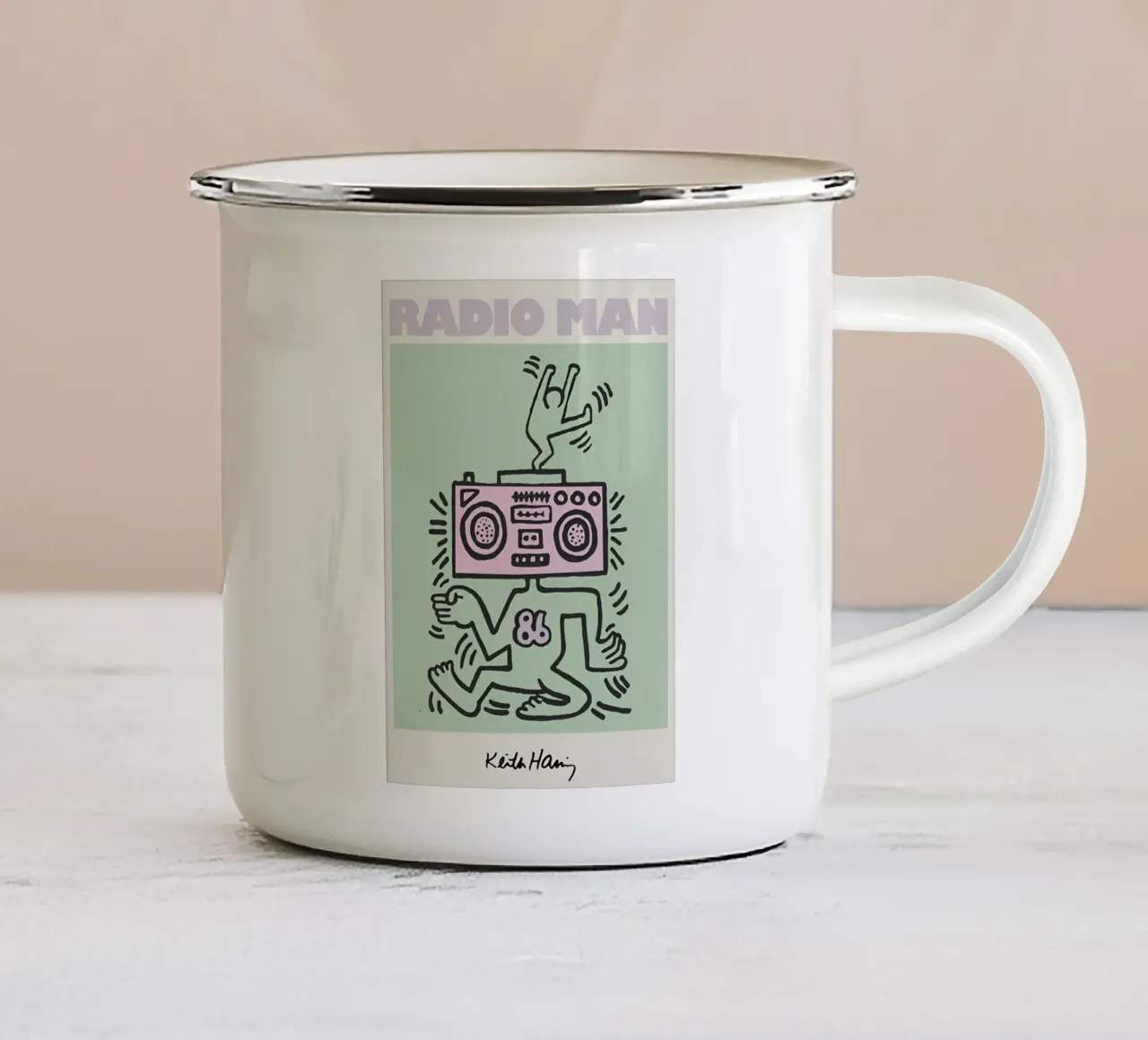 keith Haring - Doodle Art tazza in smalto da Deepness