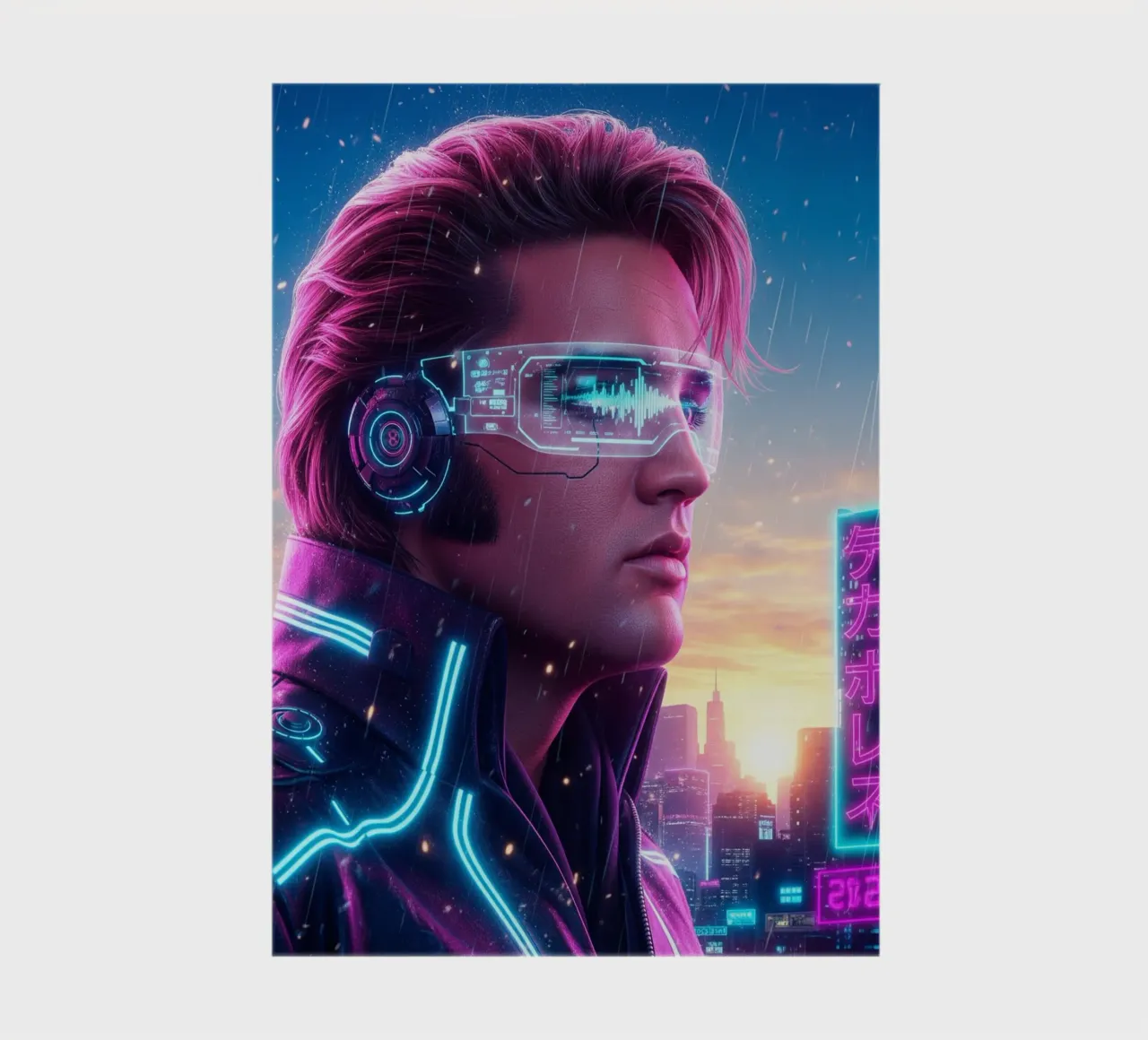 Elvis Presley - Cyber Punk art style notebook by Lembayung art