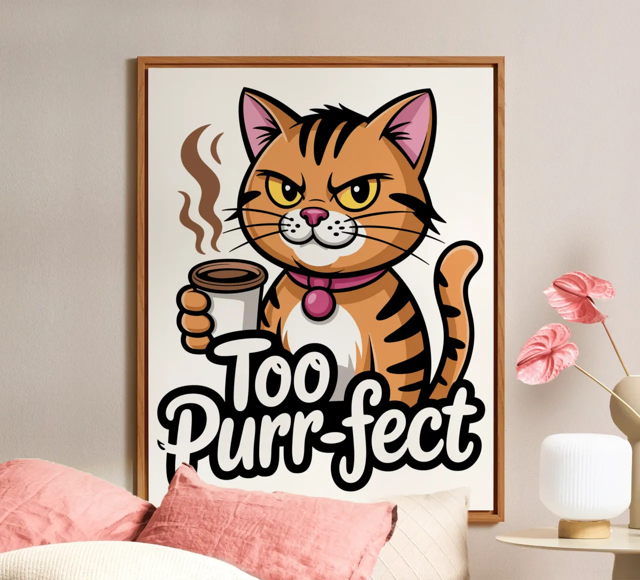 Too-Purr-fect Cat alluminio dibond da Shirtfantastisch
