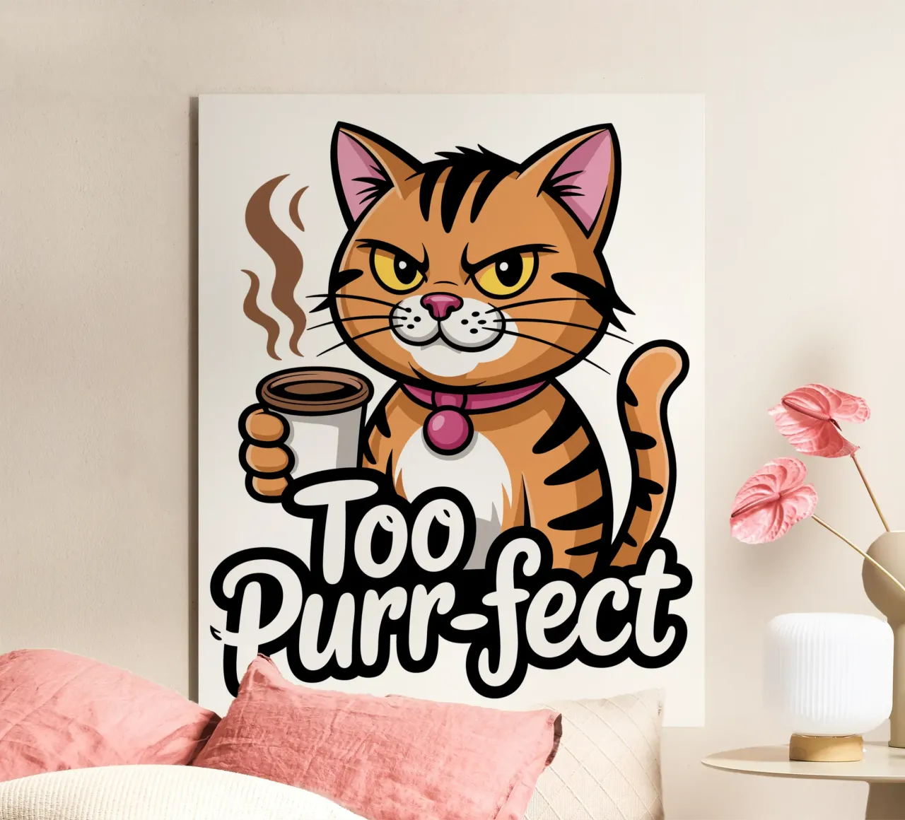 Too-Purr-fect Cat alluminio dibond da Shirtfantastisch