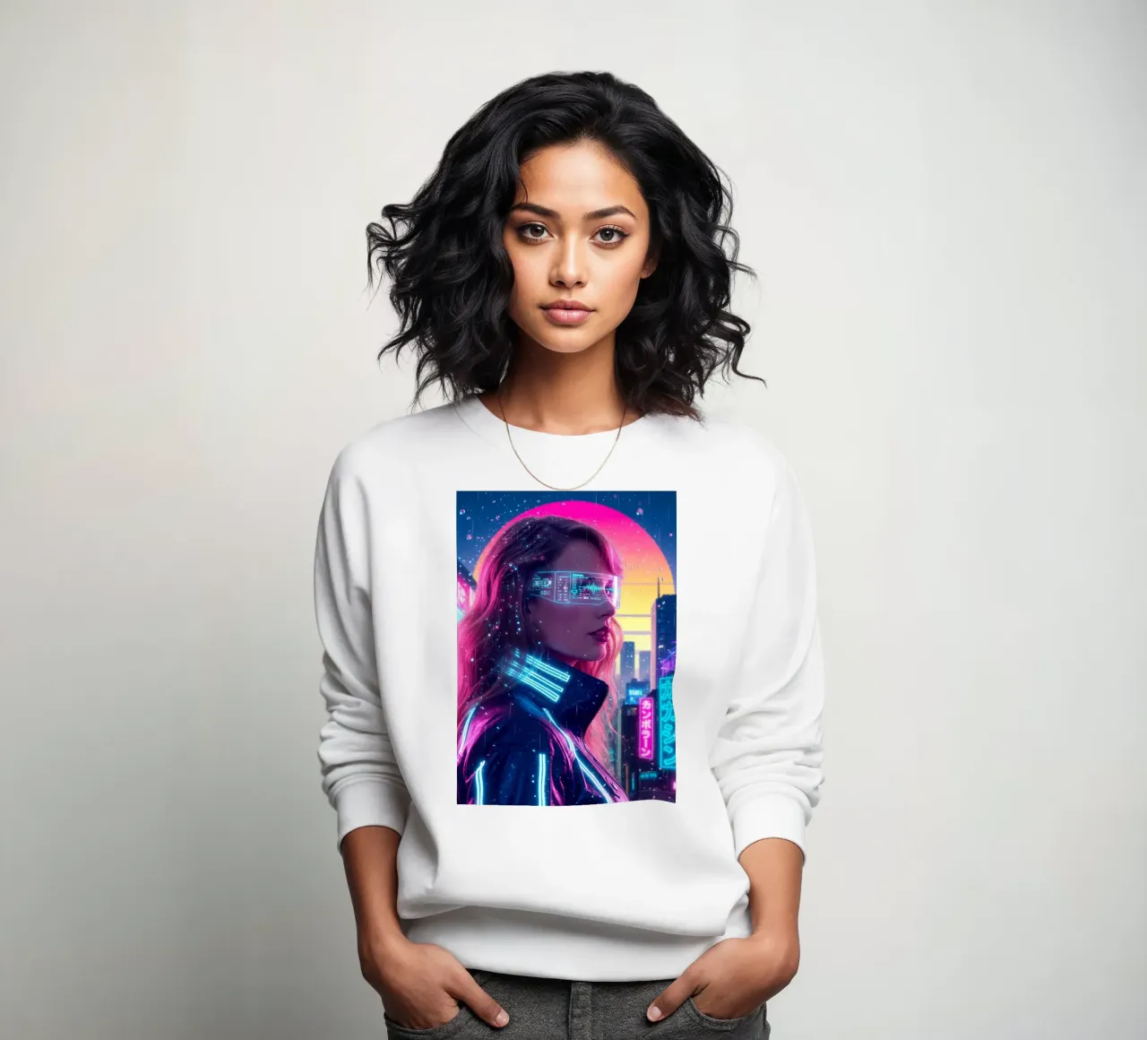 Taylor Swift - Cyber Punk art style (1) sweatshirt van Lembayung art