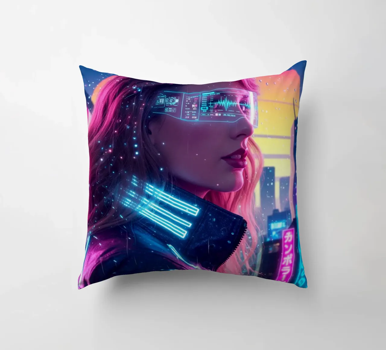 Taylor Swift - Cyber Punk art style (1) cuscino da Lembayung art