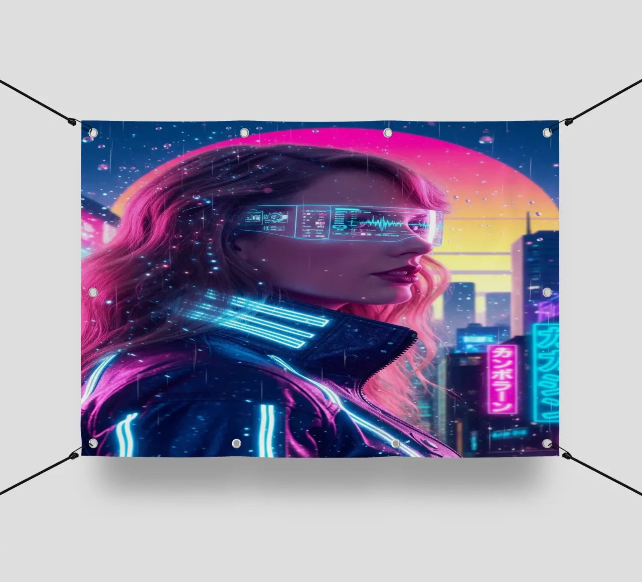 Taylor Swift - Cyber Punk art style (1) telo in pvc da Lembayung art
