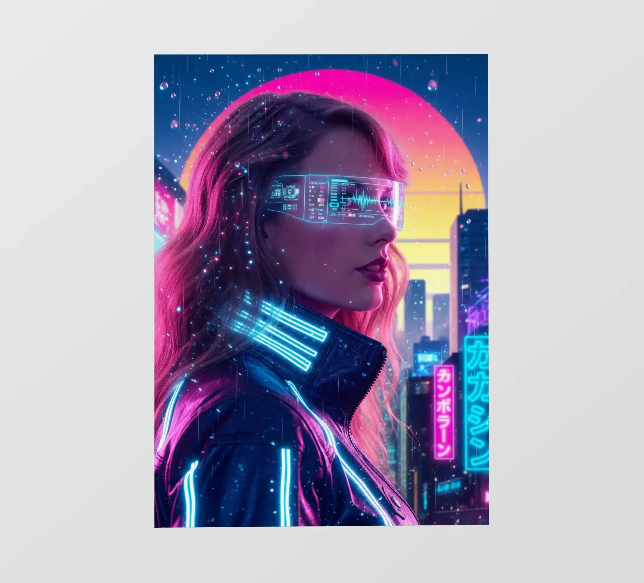 Taylor Swift - Cyber Punk art style (1) telo in pvc da Lembayung art