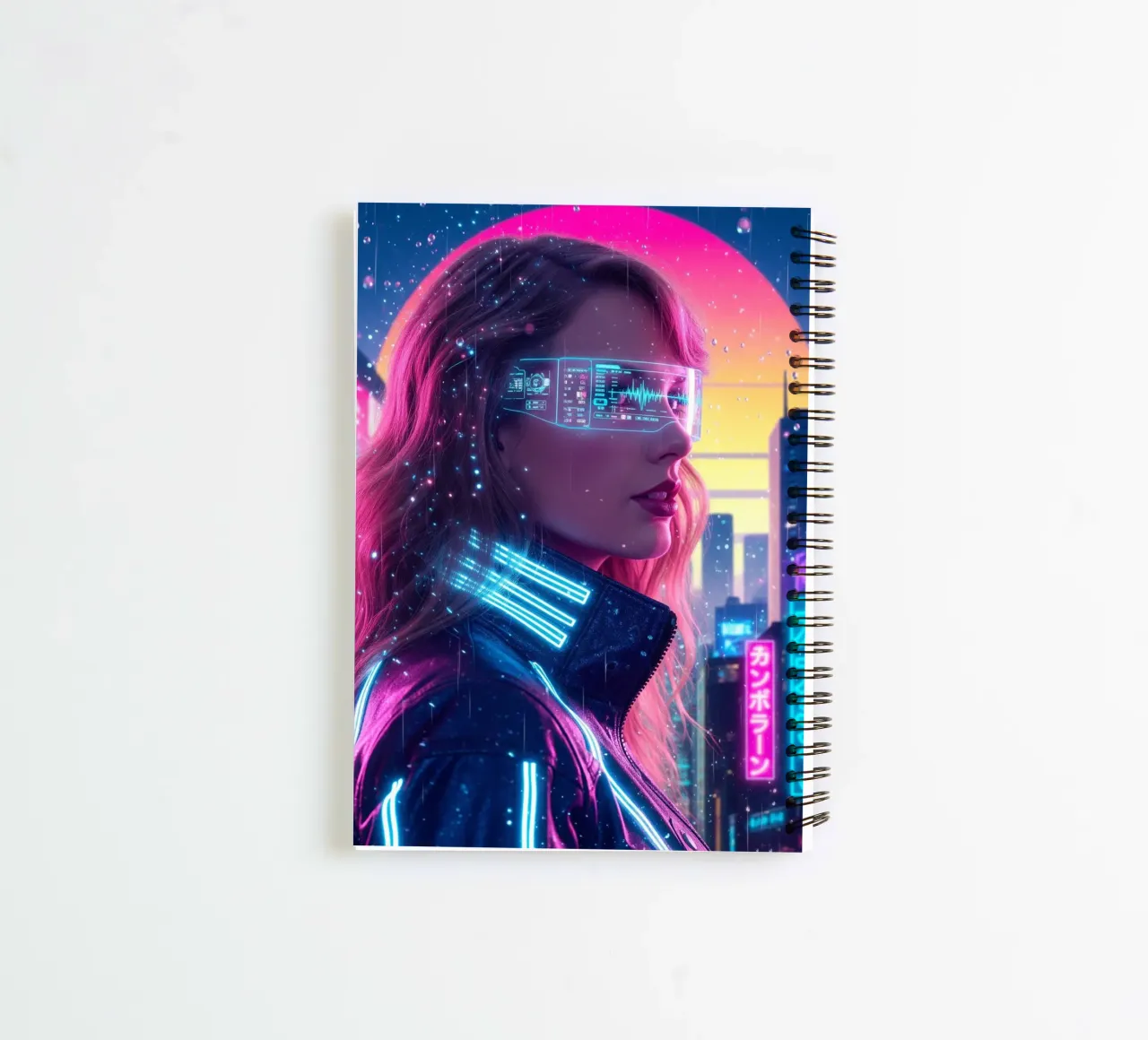 Taylor Swift - Cyber Punk art style (1) diario ad anelli da Lembayung art