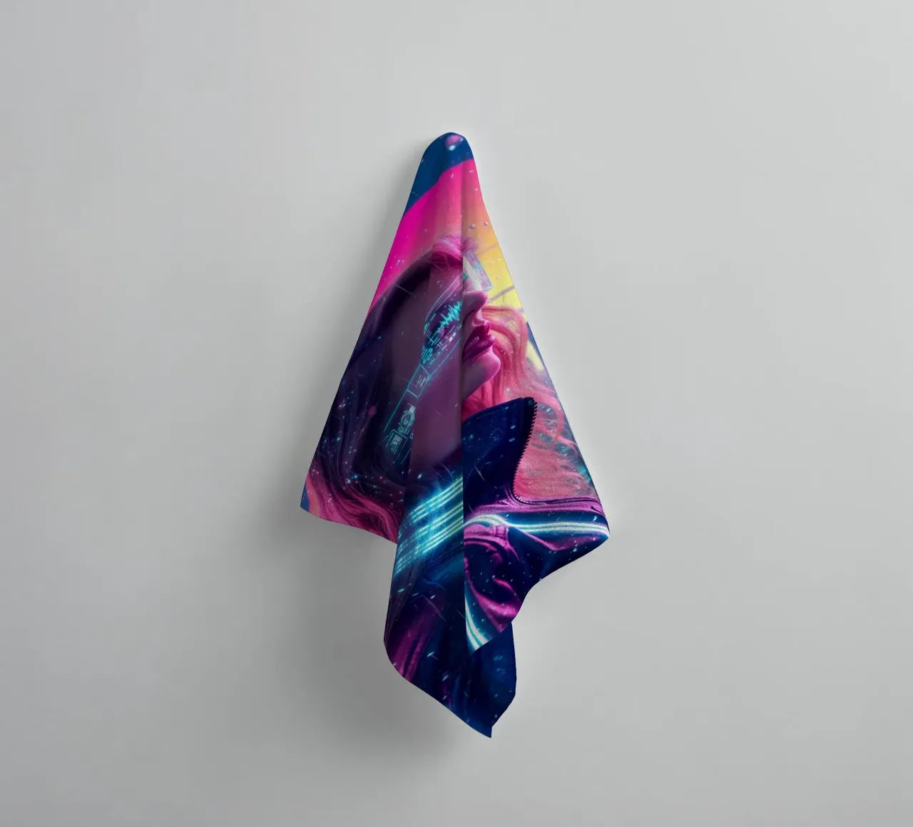 Taylor Swift - Cyber Punk art style (1) asciugamano da bagno da Lembayung art