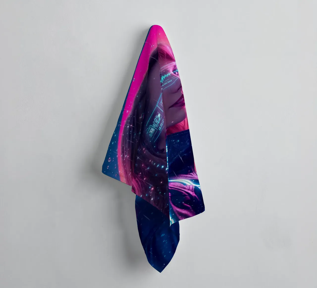 Taylor Swift - Cyber Punk art style (1) asciugamano da bagno da Lembayung art