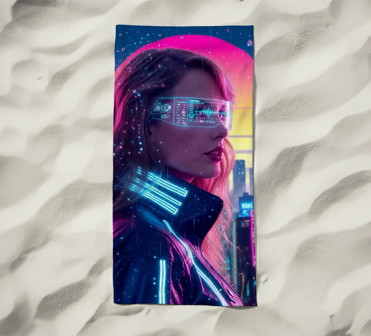 Taylor Swift - Cyber Punk art style (1) telo mare da Lembayung art
