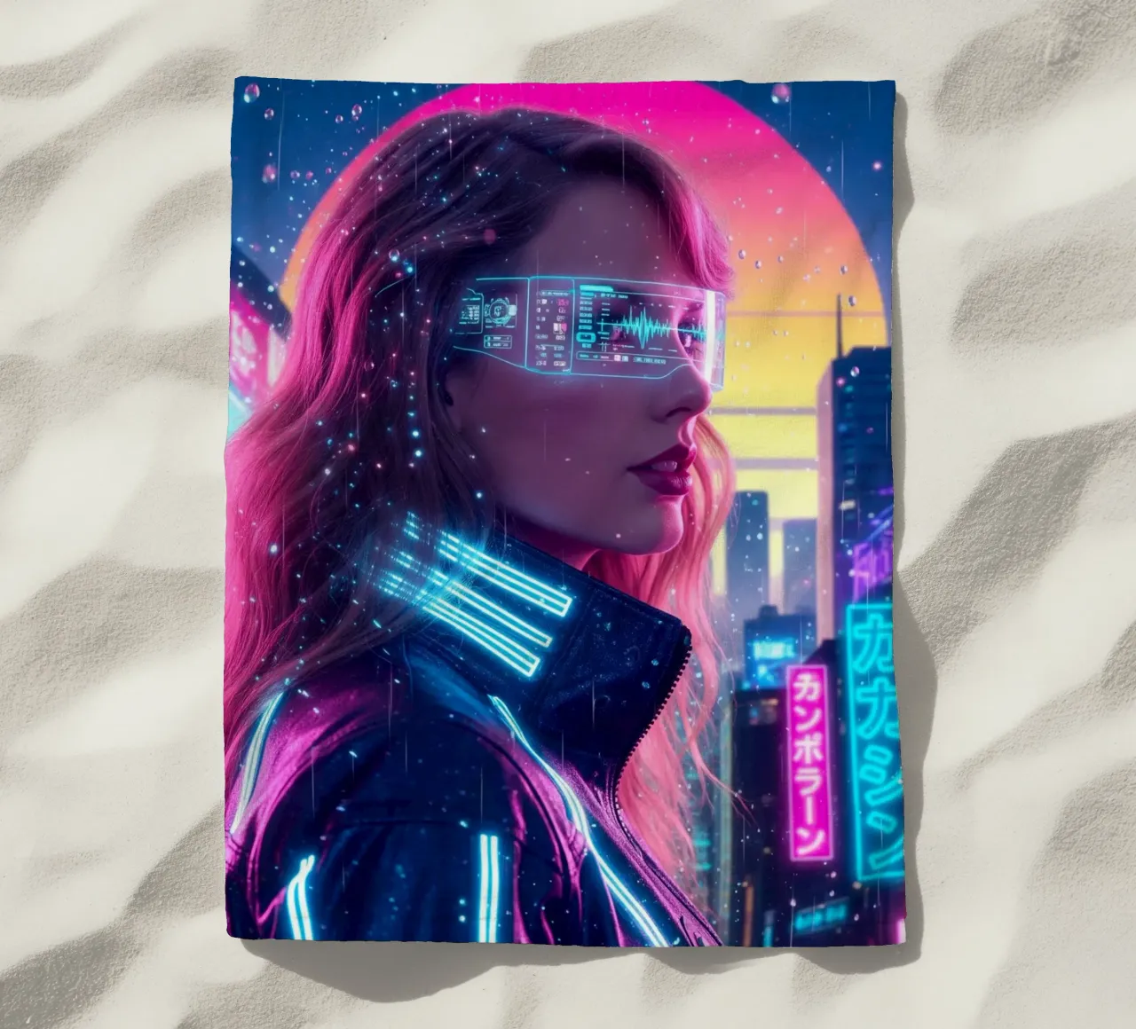 Taylor Swift - Cyber Punk art style (1) telo mare da Lembayung art