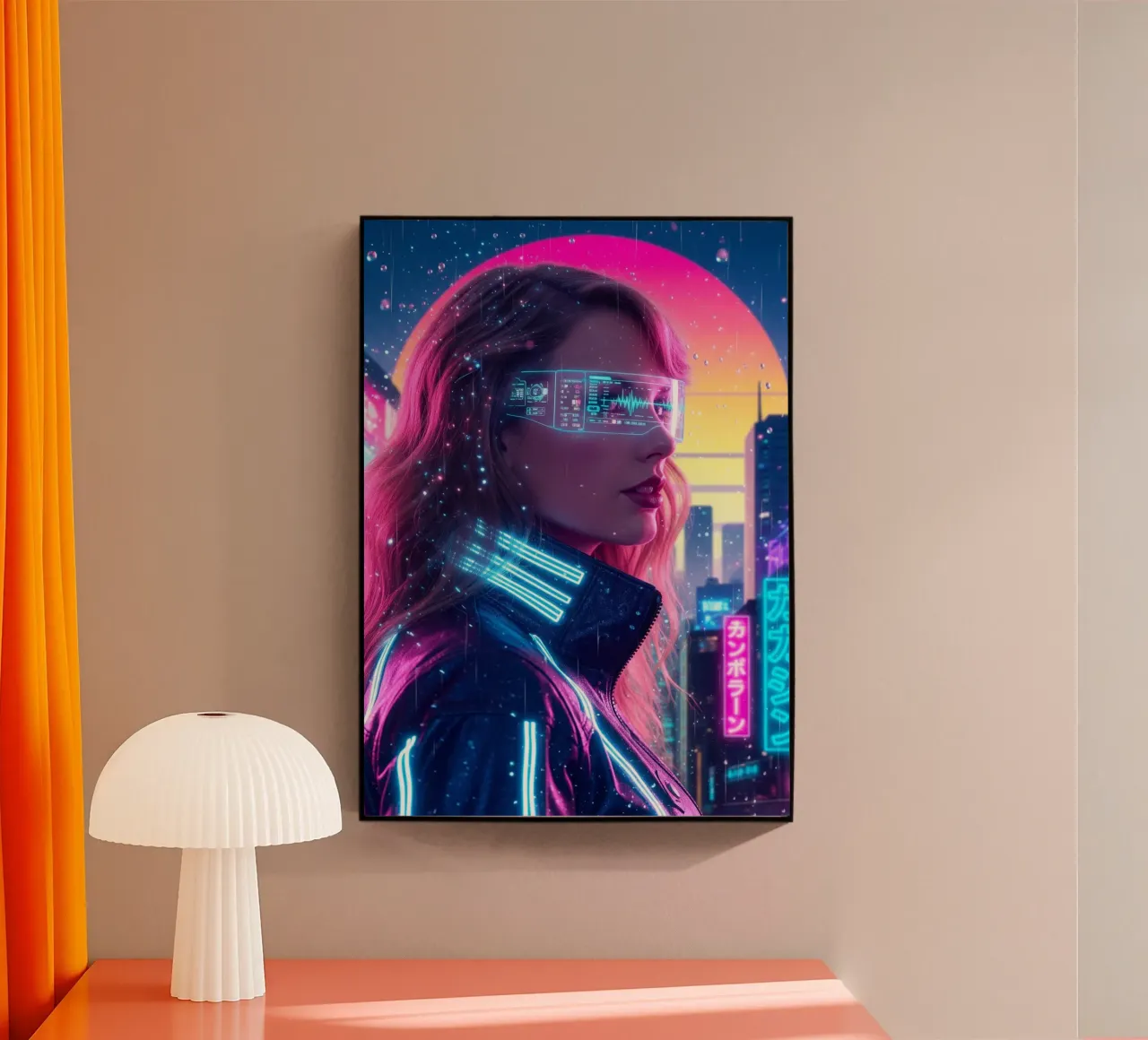 Taylor Swift - Cyber Punk art style (1) plexiglass da Lembayung art