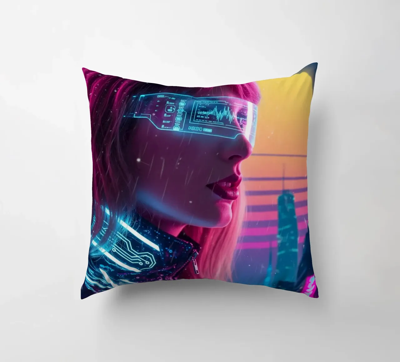 Taylor Swift - Cyber Punk art style (2) cuscino da Lembayung art