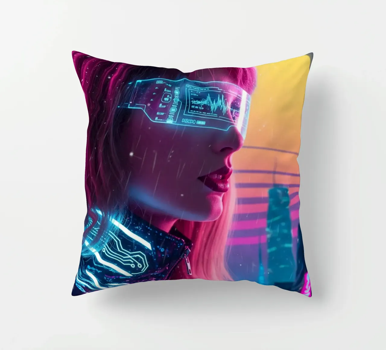 Taylor Swift - Cyber Punk art style (2) cuscino da Lembayung art