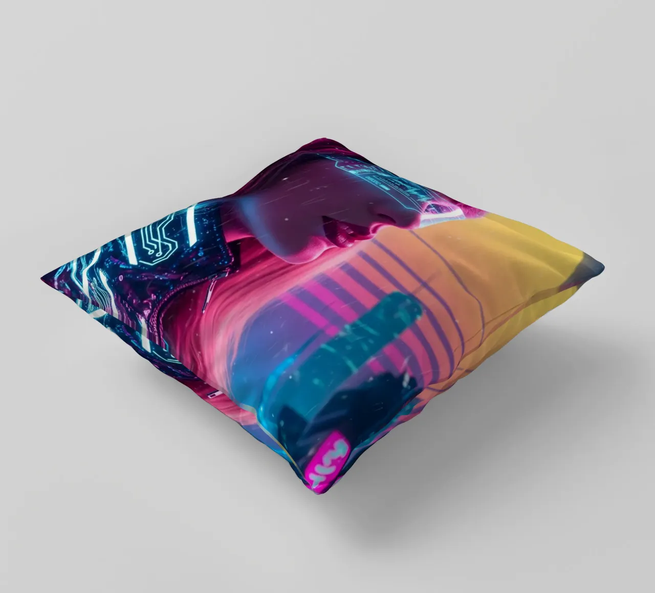 Taylor Swift - Cyber Punk art style (2) cuscino da Lembayung art