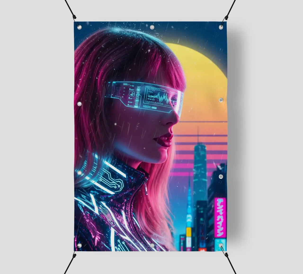 Taylor Swift - Cyber Punk art style (2) telo in pvc da Lembayung art