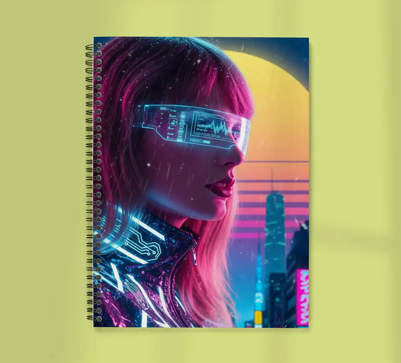 Taylor Swift - Cyber Punk art style (2) diario ad anelli da Lembayung art