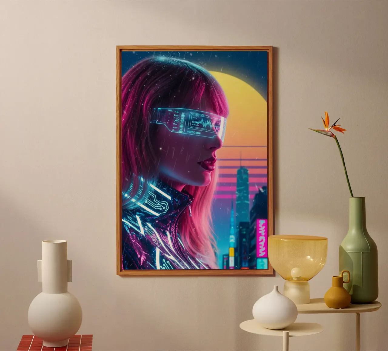 Taylor Swift - Cyber Punk art style (2) alluminio dibond da Lembayung art