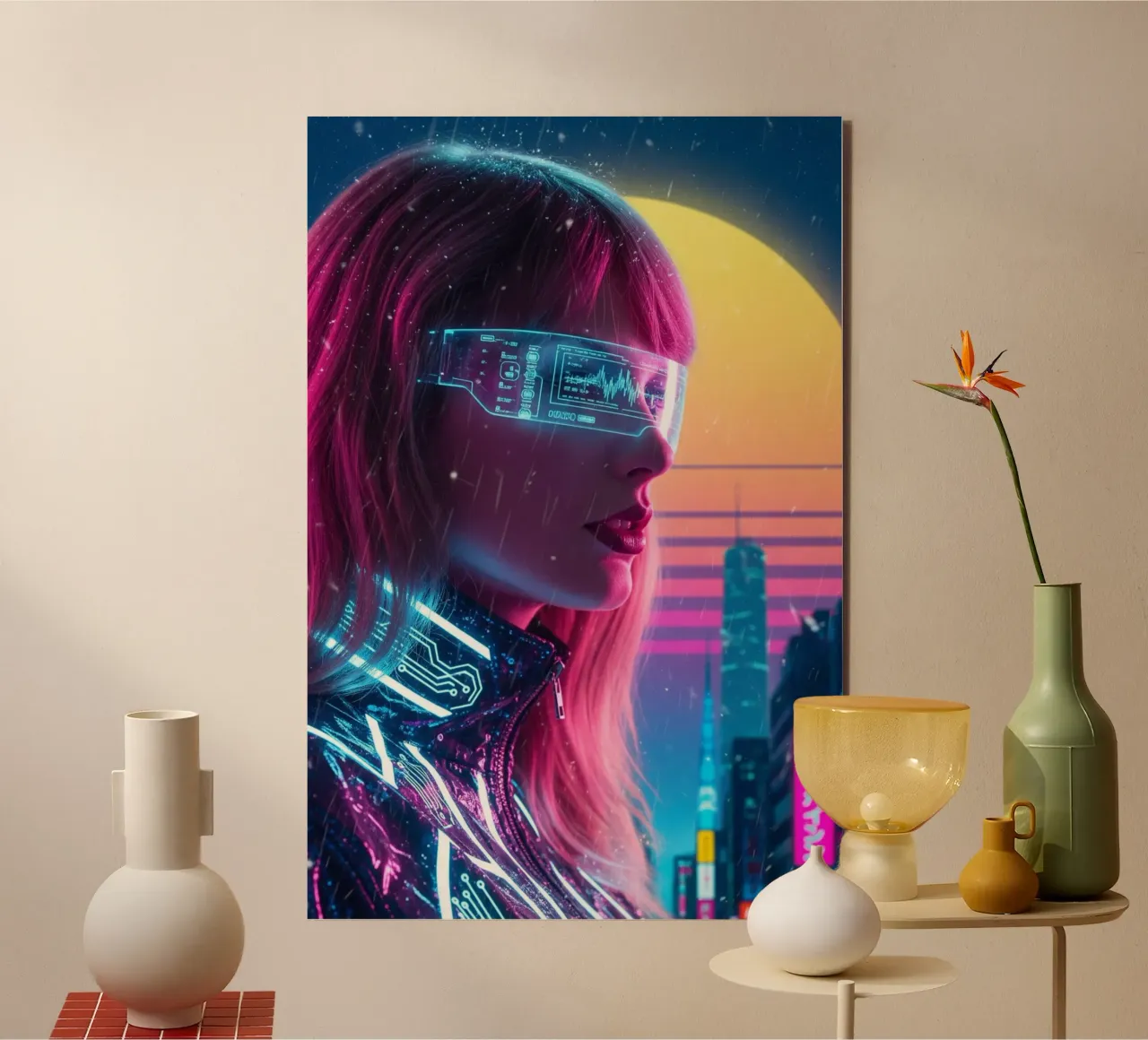 Taylor Swift - Cyber Punk art style (2) alluminio dibond da Lembayung art