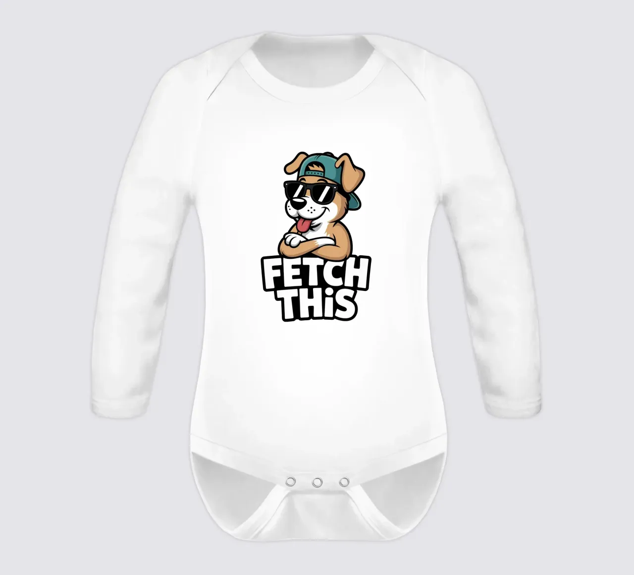 Fetch This Dog body neonato maniche lunghe da Shirtfantastisch