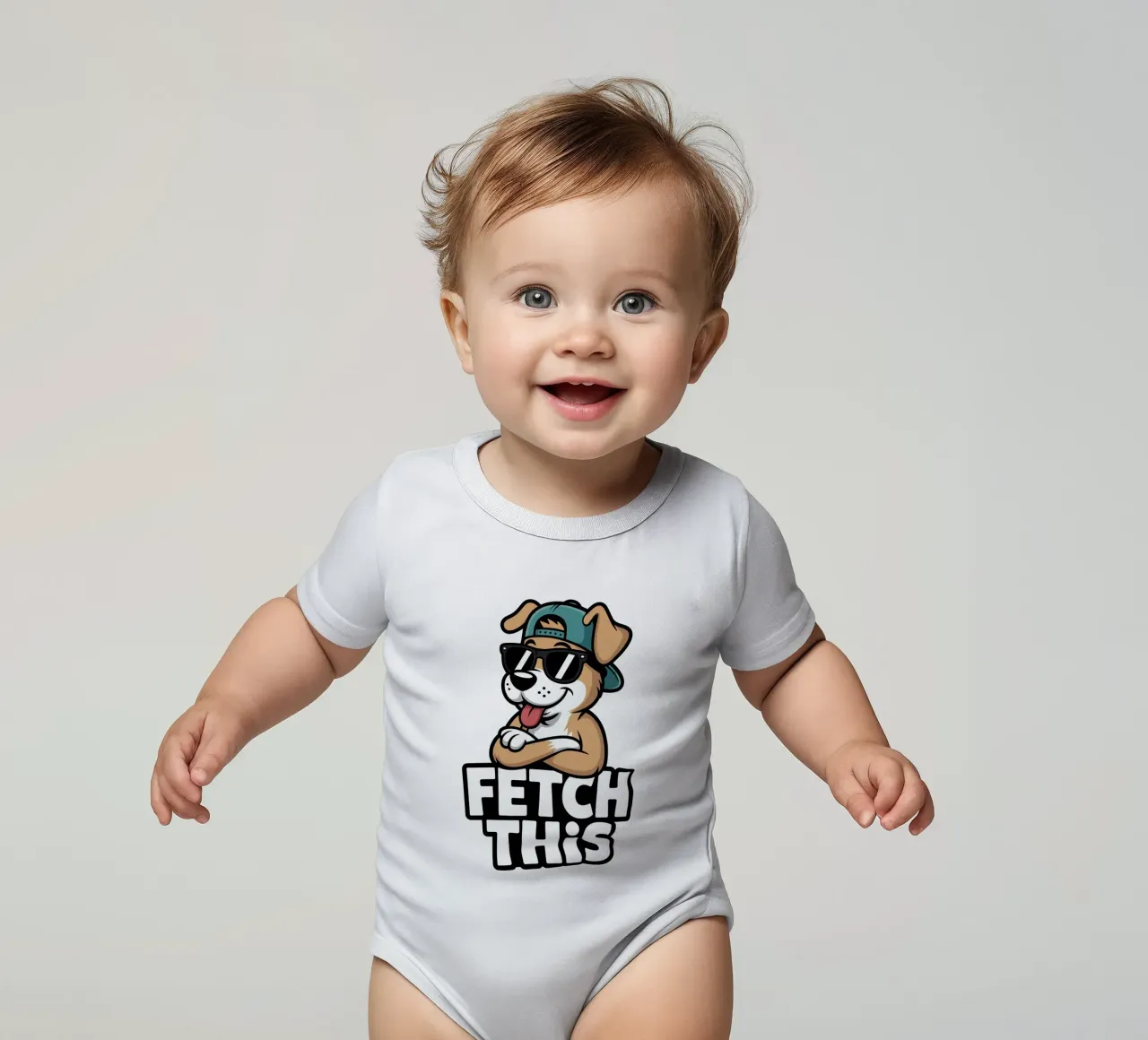 Fetch This Dog body neonato maniche corte da Shirtfantastisch