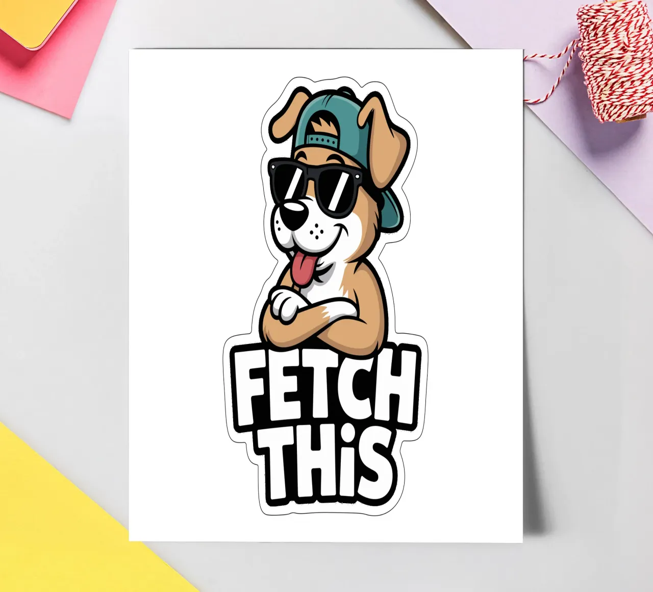 Fetch This Dog foglio adesivo da Shirtfantastisch